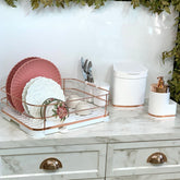 Combo Cozinha Branca e Rose Gold - 3 Peças - Ela Decora